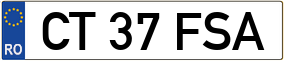 Trailer License Plate